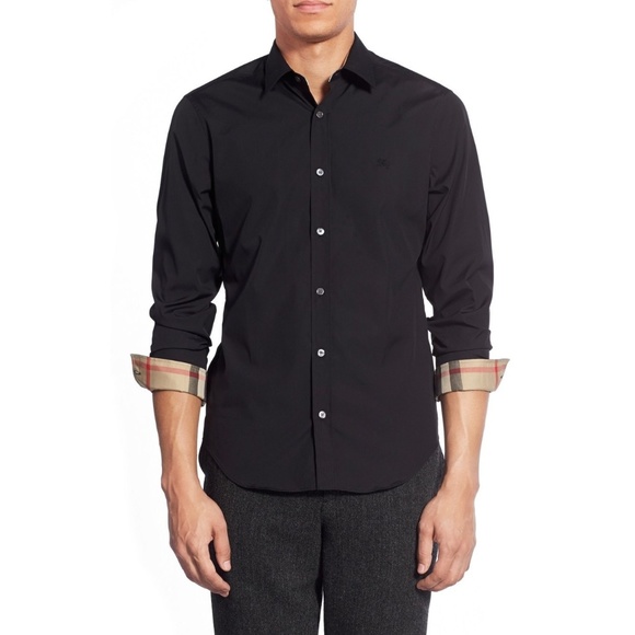 BURBERRY BRIT MEN'S SHIRT NWT CAUAL BLACK